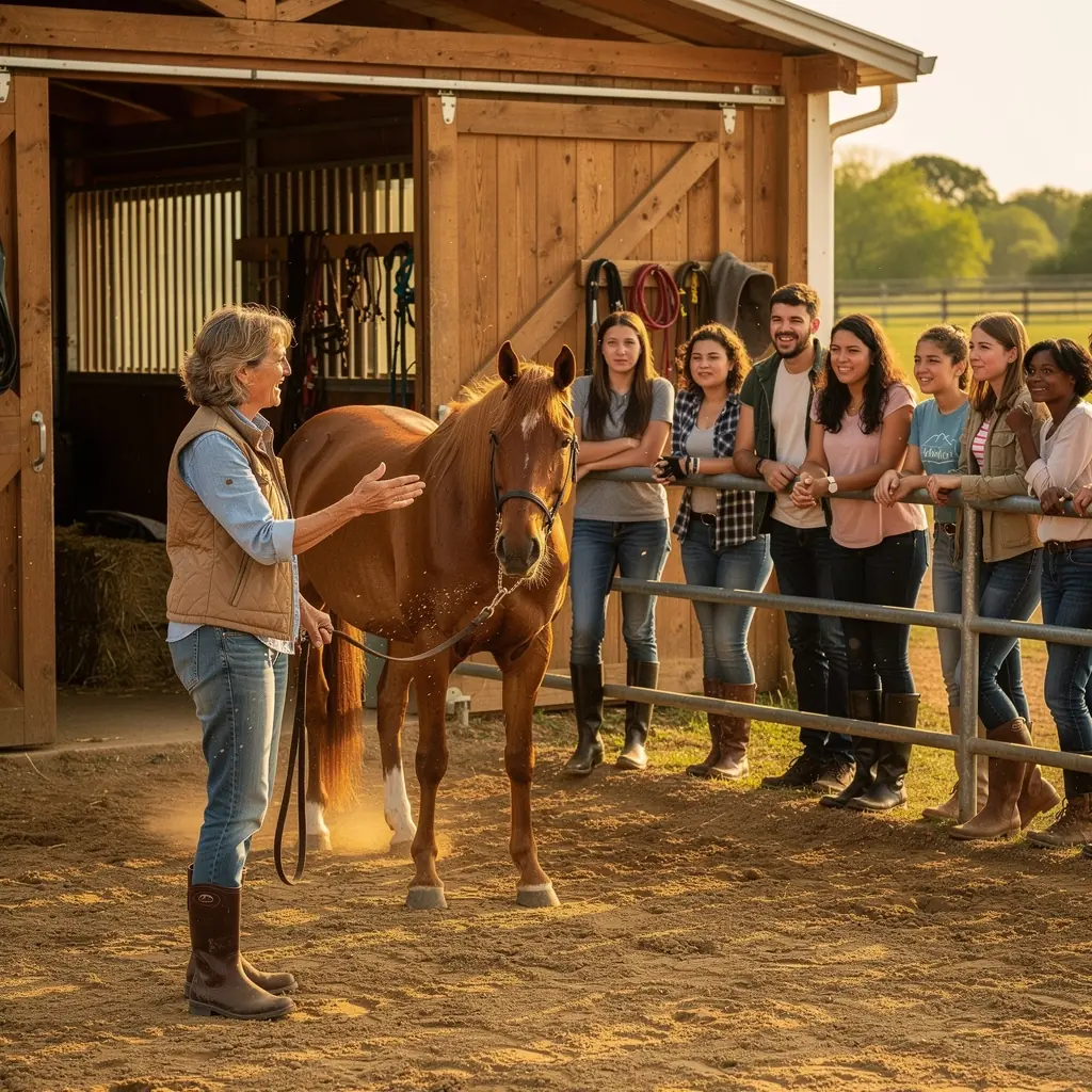 Демонстрация комфортного жилья для любителей лошадей и активного отдыха.