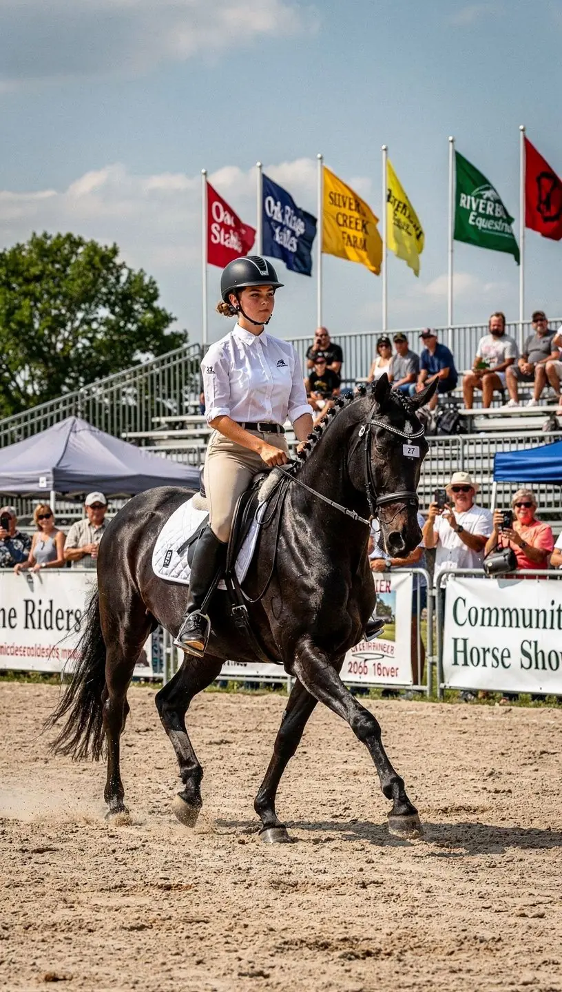Лошади на пастбище рядом с уютным загородным домом.