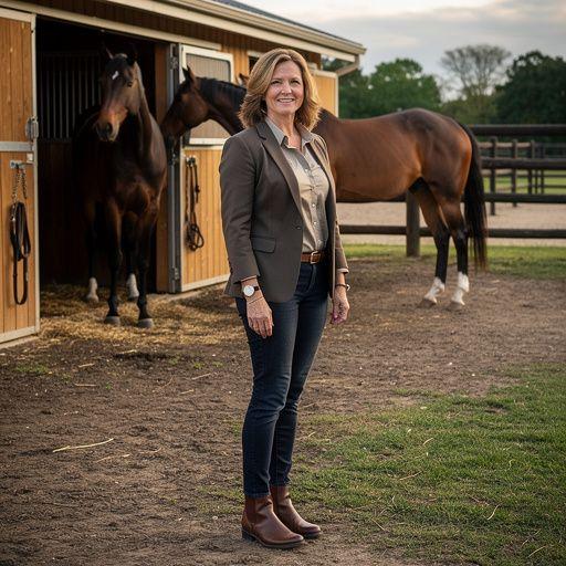 Панорамный вид на ранчо с пастбищами и лесом